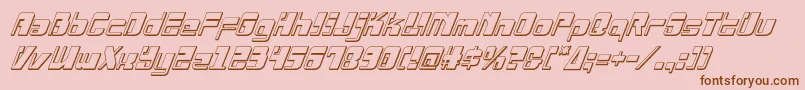 Drosselmeyer3Dital-Schriftart – Braune Schriften auf rosa Hintergrund