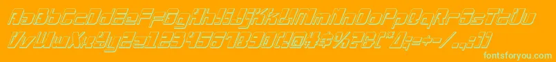 Шрифт Drosselmeyer3Dital – зелёные шрифты на оранжевом фоне