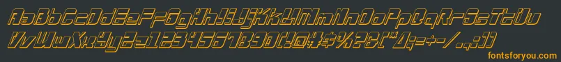 Drosselmeyer3Dital Font – Orange Fonts on Black Background