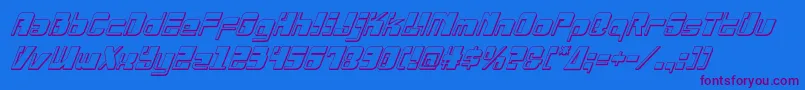 Drosselmeyer3Dital-Schriftart – Violette Schriften auf blauem Hintergrund