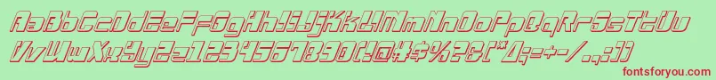 Drosselmeyer3Dital Font – Red Fonts on Green Background