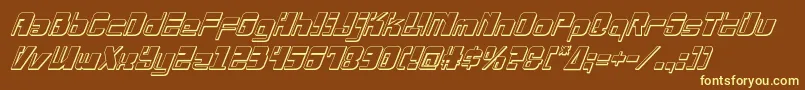 Drosselmeyer3Dital Font – Yellow Fonts on Brown Background