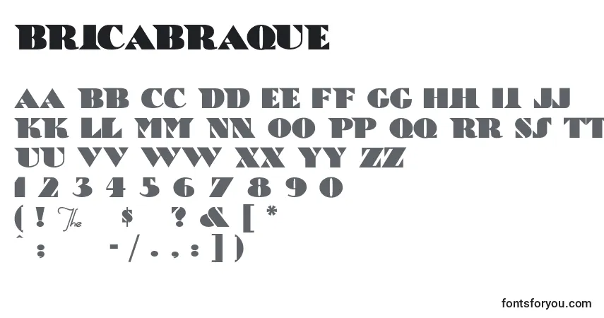 BricABraque-fontti – aakkoset, numerot, erikoismerkit