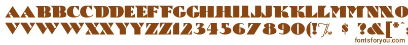 Czcionka BricABraque – brązowe czcionki na białym tle