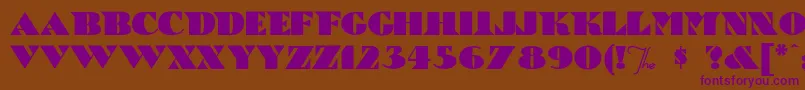 BricABraque Font – Purple Fonts on Brown Background