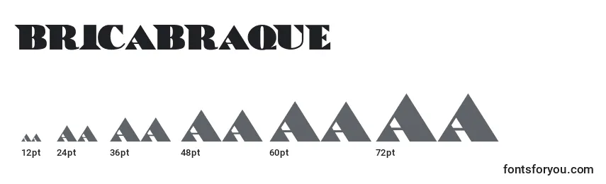 Размеры шрифта BricABraque