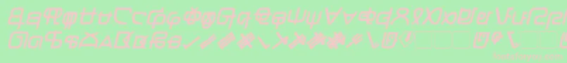 ZentranItalic Font – Pink Fonts on Green Background