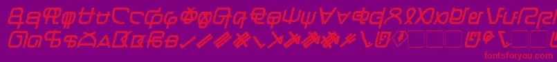 ZentranItalic Font – Red Fonts on Purple Background