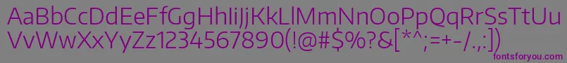 Шрифт EncodesansLight – фиолетовые шрифты на сером фоне