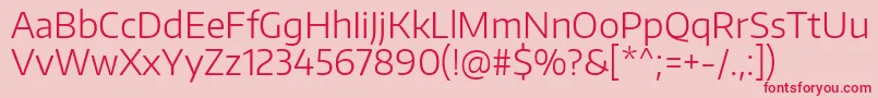 EncodesansLight Font – Red Fonts on Pink Background