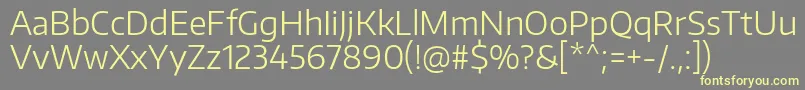 EncodesansLight Font – Yellow Fonts on Gray Background