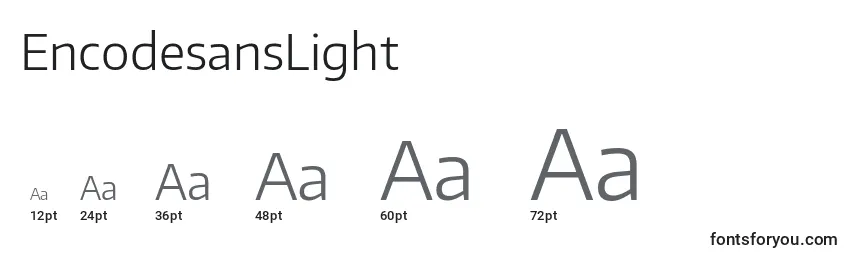 EncodesansLight Font Sizes