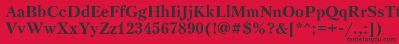 フォントPtr75C – 赤い背景に黒い文字