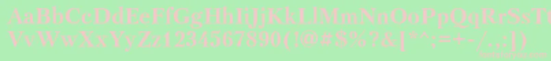 Ptr75C Font – Pink Fonts on Green Background