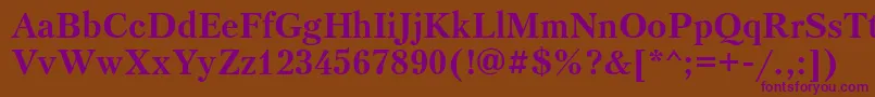 Ptr75C Font – Purple Fonts on Brown Background