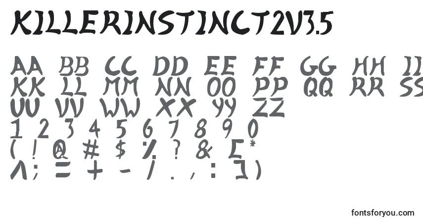 A fonte Killerinstinct2v3.5 – alfabeto, números, caracteres especiais