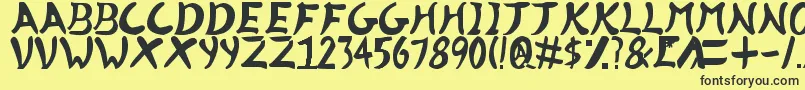 フォントKillerinstinct2v3.5 – 黒い文字の黄色い背景