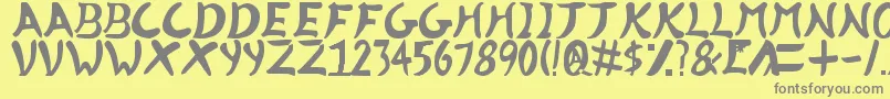 フォントKillerinstinct2v3.5 – 黄色の背景に灰色の文字