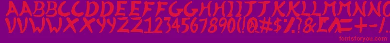 Killerinstinct2v3.5 Font – Red Fonts on Purple Background