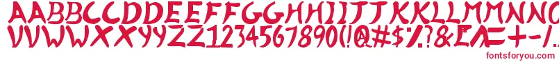 フォントKillerinstinct2v3.5 – 白い背景に赤い文字
