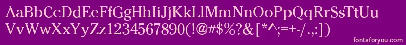 CheltenhamBook Font – Pink Fonts on Purple Background