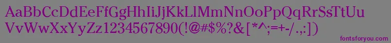 CheltenhamBook Font – Purple Fonts on Gray Background