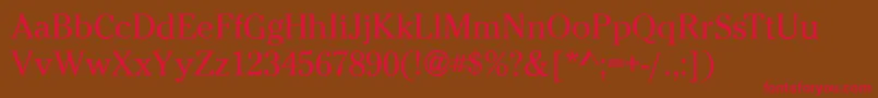 CheltenhamBook Font – Red Fonts on Brown Background