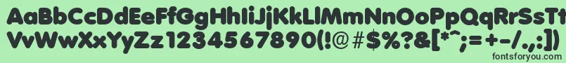 VolkswagenserialBlackRegular Font – Black Fonts on Green Background