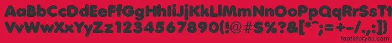 VolkswagenserialBlackRegular Font – Black Fonts on Red Background