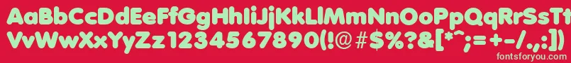 VolkswagenserialBlackRegular Font – Green Fonts on Red Background