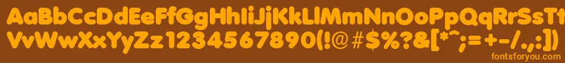Шрифт VolkswagenserialBlackRegular – оранжевые шрифты на коричневом фоне