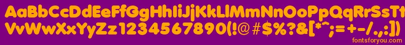 Lisätietoja VolkswagenserialBlackRegular-fontista VolkswagenserialBlackRegular-fontti – oranssit fontit violetilla taustalla