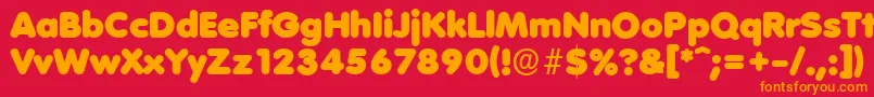 VolkswagenserialBlackRegular Font – Orange Fonts on Red Background