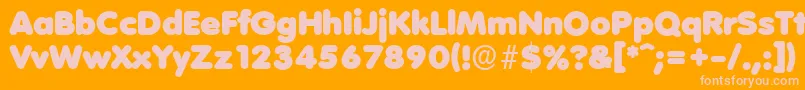 VolkswagenserialBlackRegularフォントについての詳細 フォントVolkswagenserialBlackRegular – オレンジの背景にピンクのフォント