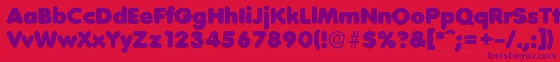 VolkswagenserialBlackRegular Font – Purple Fonts on Red Background