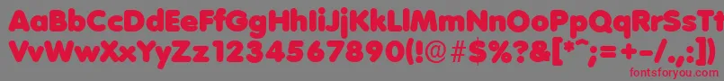 VolkswagenserialBlackRegular Font – Red Fonts on Gray Background