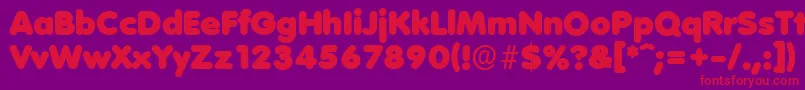 VolkswagenserialBlackRegular Font – Red Fonts on Purple Background