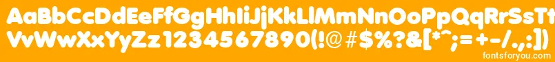 VolkswagenserialBlackRegular Font – White Fonts on Orange Background