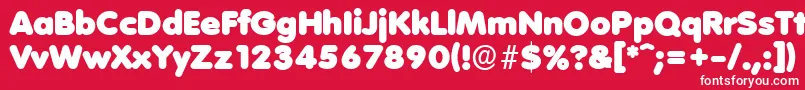 VolkswagenserialBlackRegular Font – White Fonts on Red Background