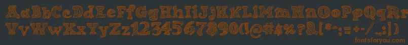 SketchNice-fontti – ruskeat fontit mustalla taustalla