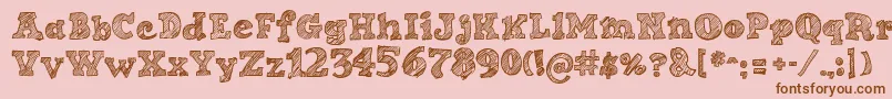 SketchNice Font – Brown Fonts on Pink Background