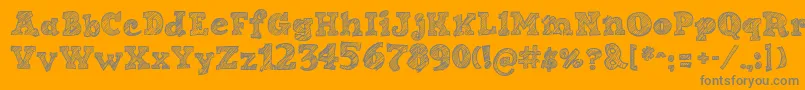 SketchNice Font – Gray Fonts on Orange Background