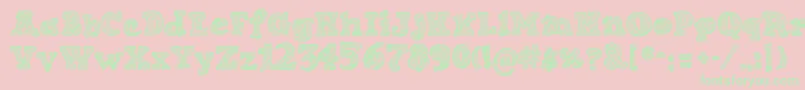 SketchNice Font – Green Fonts on Pink Background