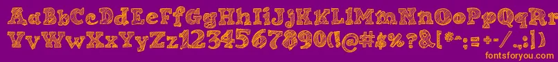 SketchNice Font – Orange Fonts on Purple Background