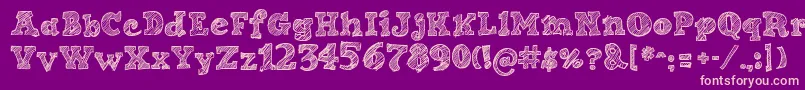 SketchNice Font – Pink Fonts on Purple Background