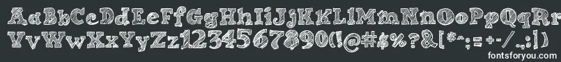 Шрифт SketchNice – белые шрифты на чёрном фоне