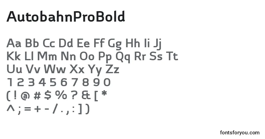 AutobahnProBold Font – alphabet, numbers, special characters