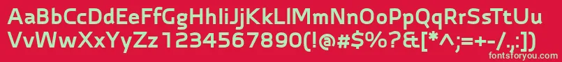 AutobahnProBold Font – Green Fonts on Red Background