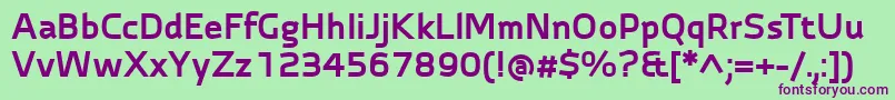 AutobahnProBold Font – Purple Fonts on Green Background