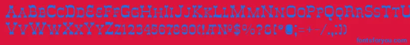 ItalyA Font – Blue Fonts on Red Background